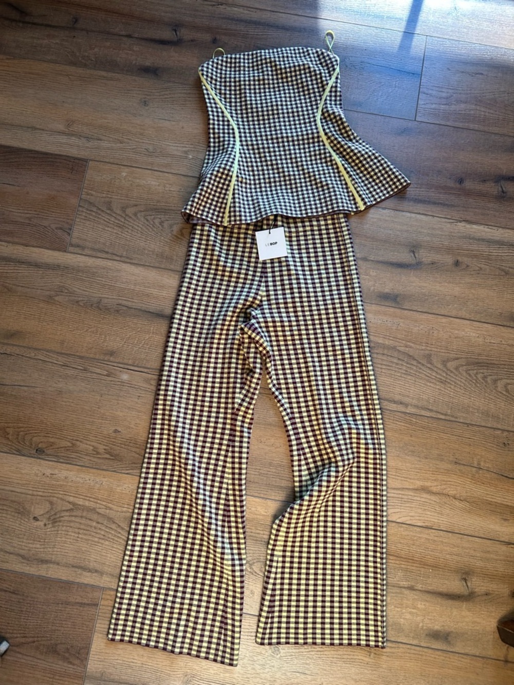 Le Bop Gingham pants + top - Sz S